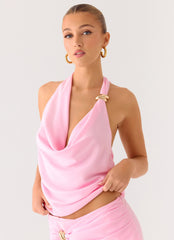 Anuhea Cowl Top - Pink