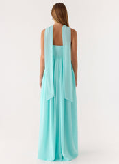 Celestino Scarf Maxi Dress - Aqua