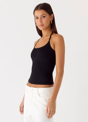 Chauncey Halter Top - Black