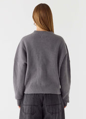 Codi Zip Jumper - Charcoal