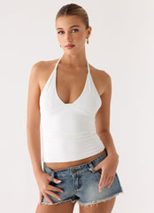 Elias Low Rise Distressed Denim Shorts - Vintage Wash Blue