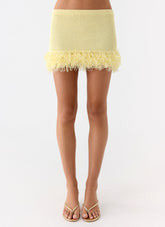 Elyssa Knit Mini Skirt - Lemon