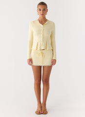 Get No Sleep Mini Skort - Butter Yellow