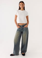 Joseph Low Rise Jeans - Vintage Wash Blue