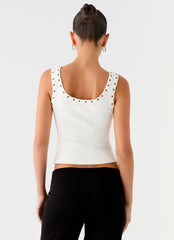 Miliani Eyelet Top - White