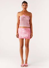 Palila Sequin Mini Skirt - Pink