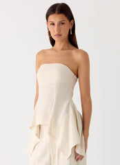 Rossi Hanky Hem Top - Oatmeal