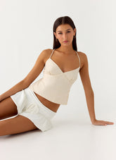 Sangria Top - Oatmeal