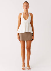 Sigala Cotton Halter Top - White