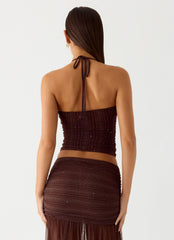 Sparkling Night Top - Chocolate