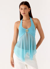 Sunbeam Mesh Top - Blue