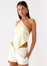 Viona Halter Top - Yellow
