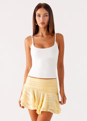 Willow Chiffon Mini Skirt - Yellow