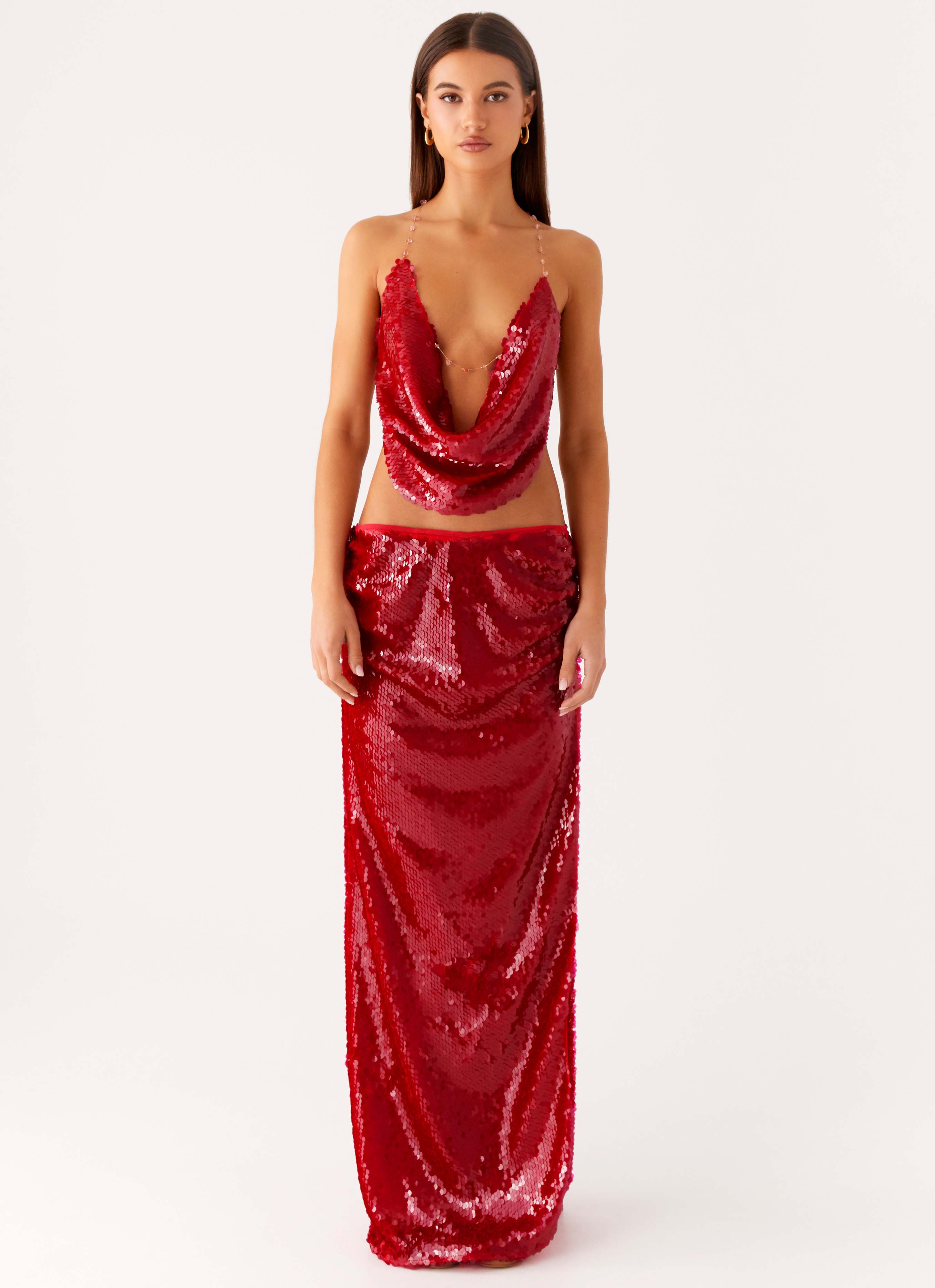 Amosa Cowl Top - Fuchsia