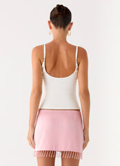 Heavenward Wrap Mini Skirt - Pink