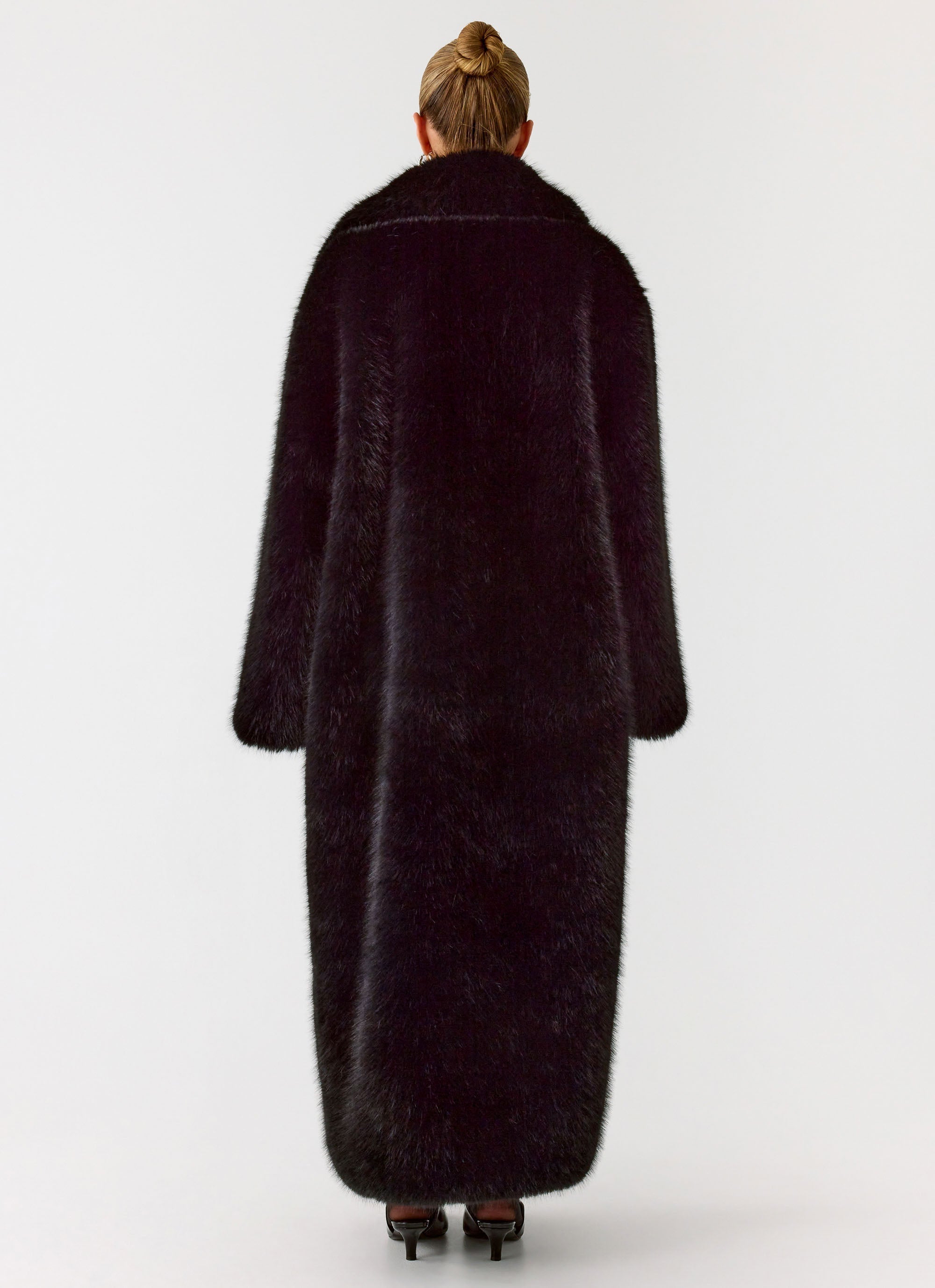 Kamil Faux Fur Maxi Coat - Black