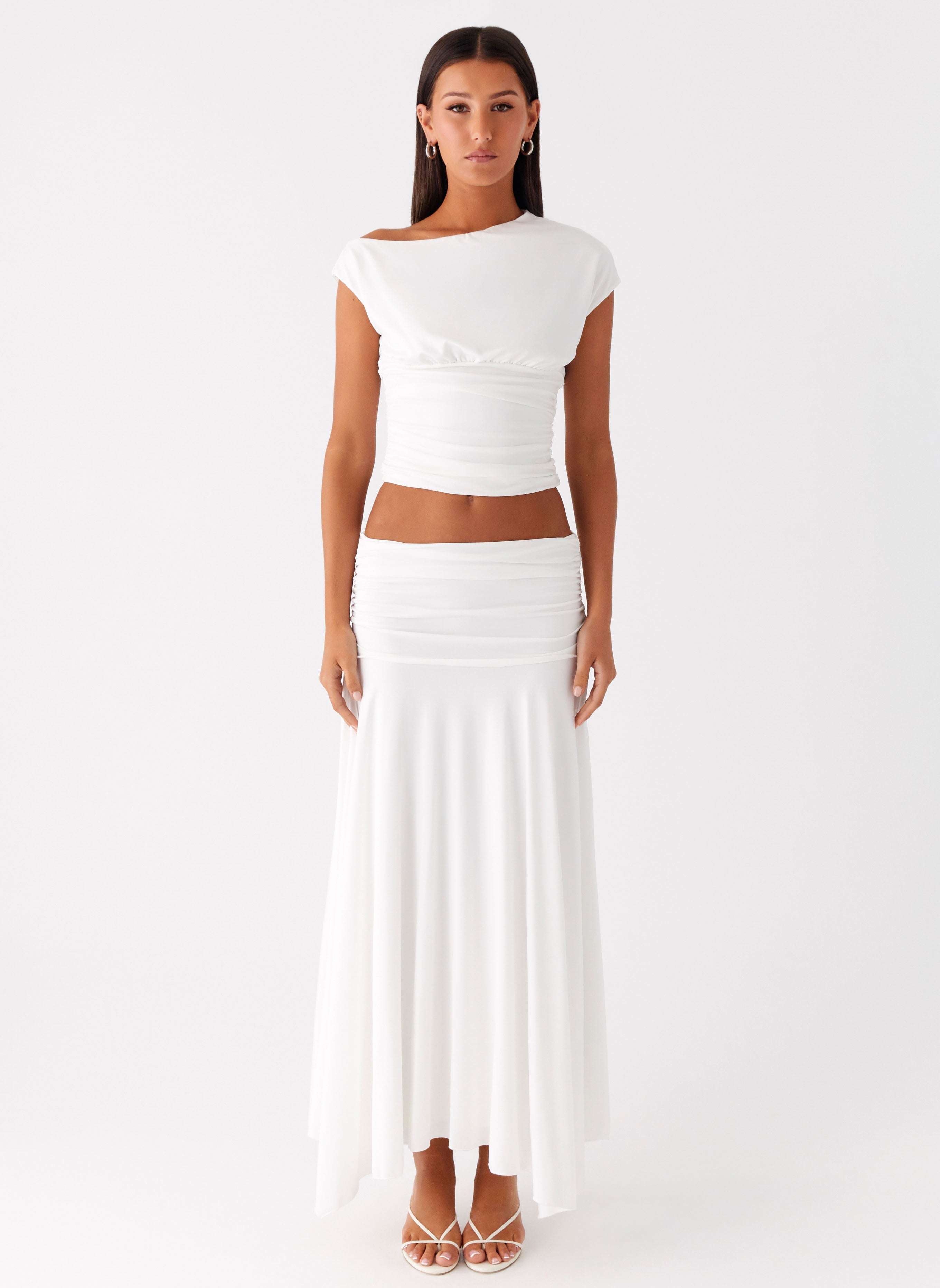 Liana Asymmetrical Top - White