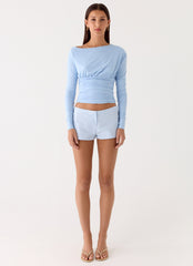 Liana Long Sleeve Top - Blue