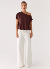 Neo Low Rise Wide Leg Jeans - Ivory