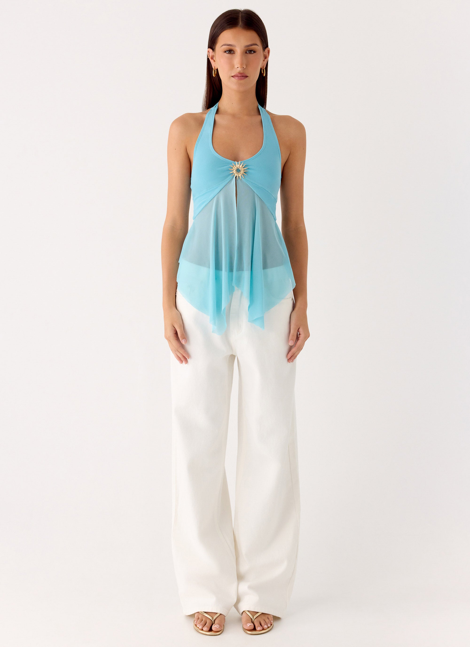 Sunbeam Mesh Top - Blue