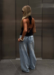 Timeless Wide Leg Jeans - Bleached Blue