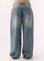 Waylon Low Rise Jeans - Mid Wash Blue